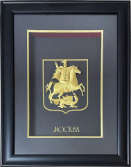 Набор подарочный в деревянной раме "Герб Москвы" Banconota Dorata