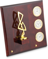 Плакетка "Скрипичный ключ" часы, термометр, гигрометр Linea del Tempo