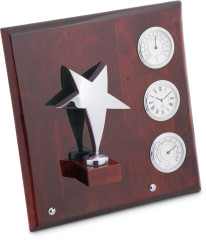 Плакетка "Звезда" часы, термометр, гигрометр Linea del Tempo