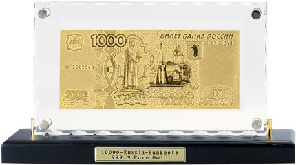 Набор подарочный на подставке "1000 рублей" Banconota Dorata