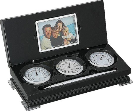 A9021BL (F-0018995) Часы настольные с термометром и гигрометром Linea del Tempo