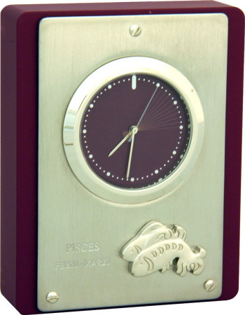W-12-B (F-0019976) Часы настольные "Рыбы" Olmecs